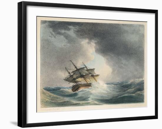 Scene Two: The Sailing Vessel Runs into Rough Seas-P.e. Lawrence-Framed Art Print