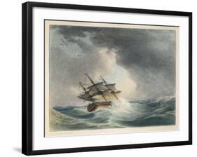 Scene Two: The Sailing Vessel Runs into Rough Seas-P.e. Lawrence-Framed Art Print