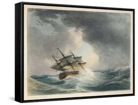 Scene Two: The Sailing Vessel Runs into Rough Seas-P.e. Lawrence-Framed Stretched Canvas
