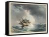 Scene Two: The Sailing Vessel Runs into Rough Seas-P.e. Lawrence-Framed Stretched Canvas