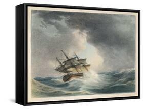 Scene Two: The Sailing Vessel Runs into Rough Seas-P.e. Lawrence-Framed Stretched Canvas