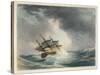 Scene Two: The Sailing Vessel Runs into Rough Seas-P.e. Lawrence-Stretched Canvas