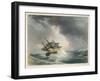 Scene Two: The Sailing Vessel Runs into Rough Seas-P.e. Lawrence-Framed Art Print