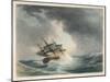 Scene Two: The Sailing Vessel Runs into Rough Seas-P.e. Lawrence-Mounted Art Print
