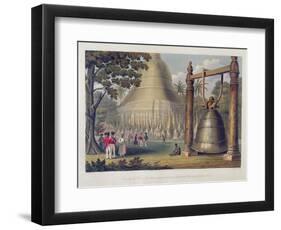 Scene Upon the Terrace of the Great Dagon Pagoda at Rangoon-Joseph Moore-Framed Giclee Print