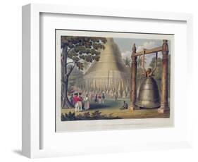 Scene Upon the Terrace of the Great Dagon Pagoda at Rangoon-Joseph Moore-Framed Giclee Print