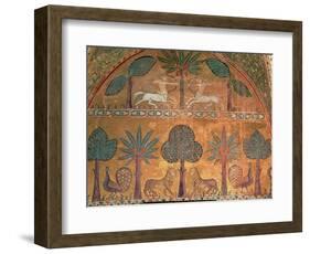 Scene with Centaurs, from the Room of King Ruggero (Mosaic)-Italian-Framed Premium Giclee Print