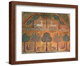 Scene with Centaurs, from the Room of King Ruggero (Mosaic)-Italian-Framed Giclee Print