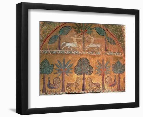 Scene with Centaurs, from the Room of King Ruggero (Mosaic)-Italian-Framed Giclee Print