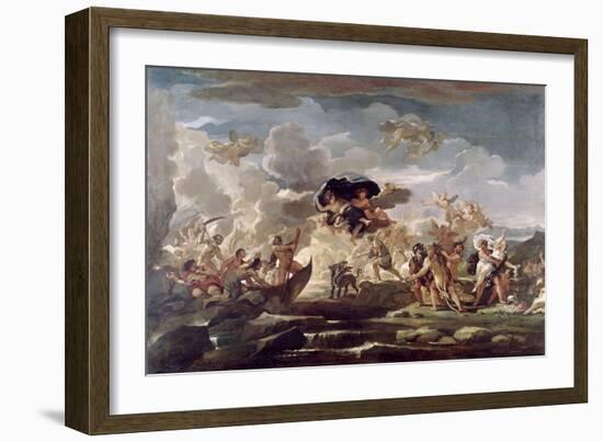 Scene with the Rape of Proserpine-Luca Giordano-Framed Giclee Print