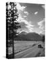 Scenery along Columbia Icefields Highway in Canadian Rockies between Banff and Jasper-Andreas Feininger-Stretched Canvas