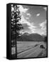 Scenery along Columbia Icefields Highway in Canadian Rockies between Banff and Jasper-Andreas Feininger-Framed Stretched Canvas