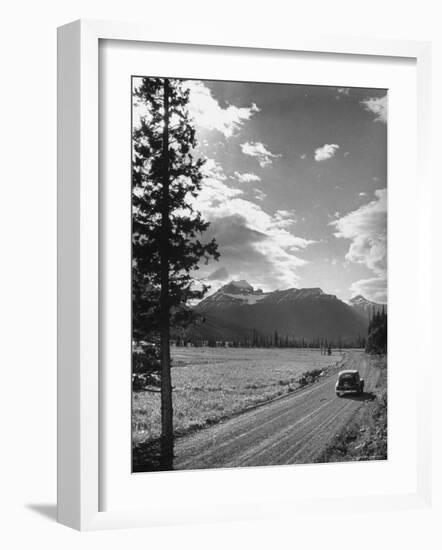 Scenery along Columbia Icefields Highway in Canadian Rockies between Banff and Jasper-Andreas Feininger-Framed Photographic Print