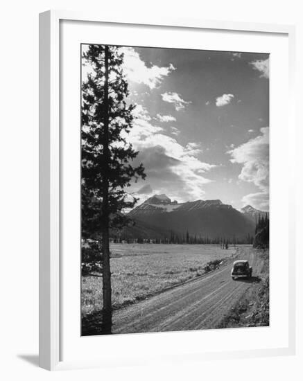 Scenery along Columbia Icefields Highway in Canadian Rockies between Banff and Jasper-Andreas Feininger-Framed Photographic Print