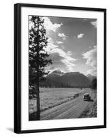 Scenery along Columbia Icefields Highway in Canadian Rockies between Banff and Jasper-Andreas Feininger-Framed Photographic Print