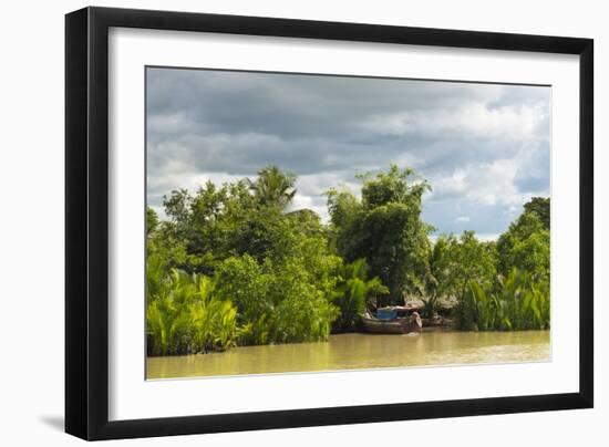 Scenery Along the Kaladan River, Rakhine State, Myanmar-Keren Su-Framed Photographic Print