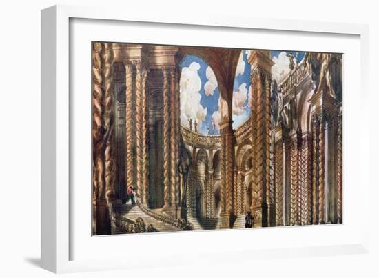 Scenery Design for the Betrothal, from Sleeping Beauty, 1921-Leon Bakst-Framed Giclee Print