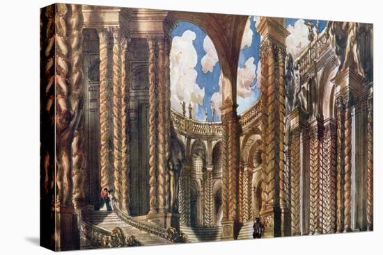 Scenery Design for the Betrothal, from Sleeping Beauty, 1921-Leon Bakst-Stretched Canvas