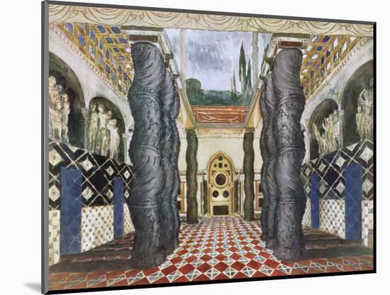 Scenery Design for the Imperial Palace, from The Martyr of St. Sebastian, c.1911-22-Leon Bakst-Mounted Giclee Print