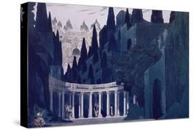 Scenery Design for the Royal Garden, from Sleeping Beauty, 1921 (Colour Litho)-Leon Bakst-Stretched Canvas