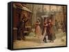 Scenery For the Scene with Mimi and Rodolfo in the Opera 'La Boheme' by Giacomo Puccini-Luigi Morgari-Framed Stretched Canvas