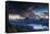 Scenery in the Gunung Rinjani, the Crater Lake, Clouds, Stormy Atmosphere, Flash-Christoph Mohr-Framed Stretched Canvas