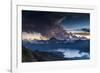 Scenery in the Gunung Rinjani, the Crater Lake, Clouds, Stormy Atmosphere, Flash-Christoph Mohr-Framed Photographic Print