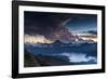 Scenery in the Gunung Rinjani, the Crater Lake, Clouds, Stormy Atmosphere, Flash-Christoph Mohr-Framed Photographic Print