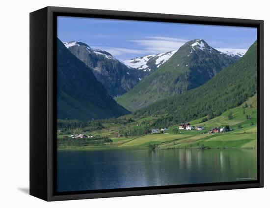 Scenery Near Songdal, Western Fjords, Norway, Scandinavia, Europe-Gavin Hellier-Framed Stretched Canvas