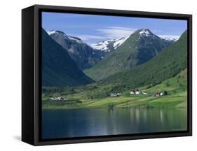 Scenery Near Songdal, Western Fjords, Norway, Scandinavia, Europe-Gavin Hellier-Framed Stretched Canvas