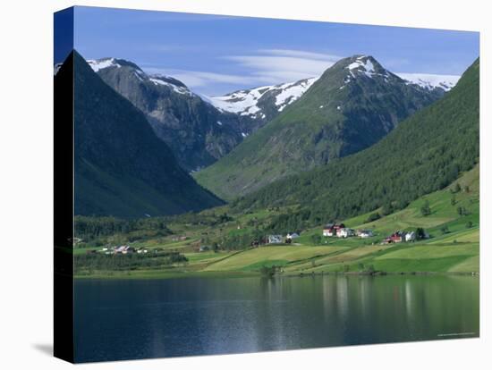 Scenery Near Songdal, Western Fjords, Norway, Scandinavia, Europe-Gavin Hellier-Stretched Canvas