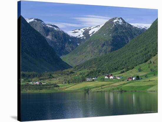 Scenery Near Songdal, Western Fjords, Norway, Scandinavia, Europe-Gavin Hellier-Stretched Canvas