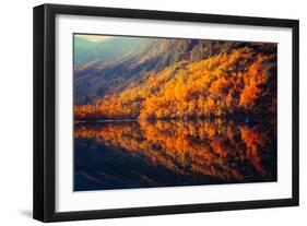 Scenery of High Mountain with Lake and High Peak on A Clear Day-wanderer3-Framed Photographic Print