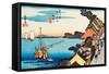 Scenery Of Kanagawa-Trends International-Framed Stretched Canvas