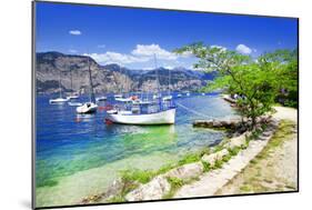 Scenery of Lago Di Garda- Beautiful Lake in Northen Italy-Maugli-l-Mounted Photographic Print