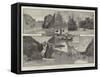 Scenery of the Cauvery River, Madras Presidency-Charles Auguste Loye-Framed Stretched Canvas