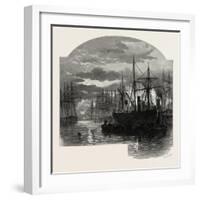 Scenery of the Thames: in the Pool, Colliers Unloading, UK-null-Framed Giclee Print