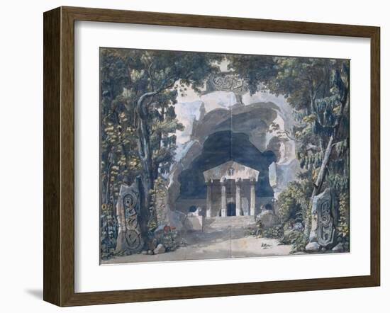 Scenery Sketch for the Opera 'Frigga', 1787-Louis Jean Desprez-Framed Giclee Print