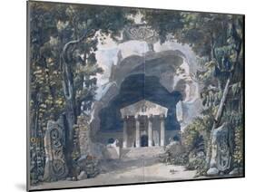 Scenery Sketch for the Opera 'Frigga', 1787-Louis Jean Desprez-Mounted Giclee Print