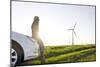 Scenery, Woman, Car, Wind Turbines, Wind Power Station-Axel Schmies-Mounted Photographic Print