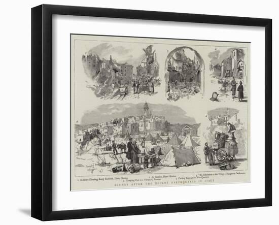 Scenes after the Recent Earthquakes in Italy-null-Framed Giclee Print