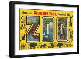 Scenes at Brookside Park Zoo, Cleveland, Ohio-null-Framed Art Print