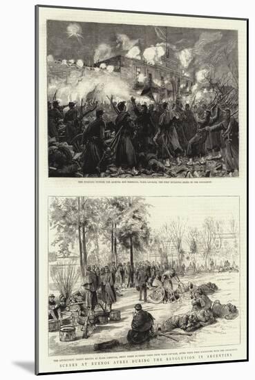 Scenes at Buenos Ayres During the Revolution in Argentina-null-Mounted Giclee Print