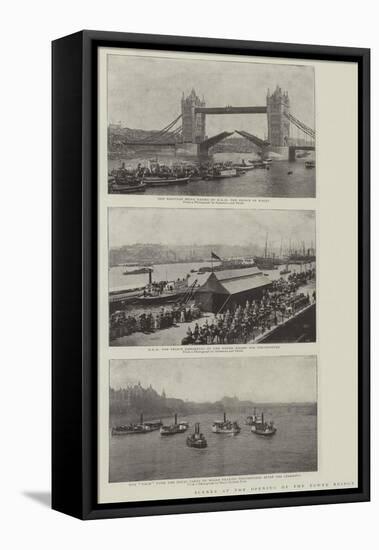 Scenes at the Opening of the Tower Bridge-null-Framed Stretched Canvas