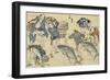 Scènes de rue nouvellement publiées-Katsushika Hokusai-Framed Giclee Print