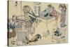 Scènes de rue nouvellement publiées-Katsushika Hokusai-Stretched Canvas