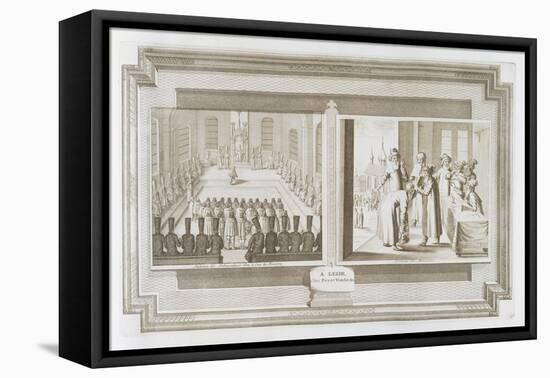 Scenes Depicting an Ambassadorial Audience with the Czar of Russia and Muscovites Declaring an Oath-Pieter Van Der Aa-Framed Stretched Canvas