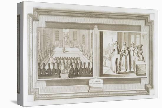 Scenes Depicting an Ambassadorial Audience with the Czar of Russia and Muscovites Declaring an Oath-Pieter Van Der Aa-Stretched Canvas