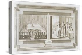 Scenes Depicting an Ambassadorial Audience with the Czar of Russia and Muscovites Declaring an Oath-Pieter Van Der Aa-Stretched Canvas