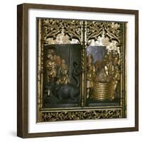 Scenes from a carved wooden altarpiece, 16th century-Unknown-Framed Giclee Print